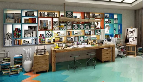 這組嵌入式的柜子也是我個人空間的展示。我把它分為了三段組合,第一段是一組深淺藍色的變化,淡淡的好似云層最淺處的天藍,再深一點好似海水靠近沙灘處的海藍,再往大海深處靠近點,接近藍綠色。 這組嵌入式的柜子也是我個人空間的展示。我把它分為了三段組合,第一段是一組深淺藍色的變化,淡淡的好似云層最淺處的天藍,再深一點好似海水靠近沙灘處的海藍,再往大海深處靠近點,接近藍綠色。